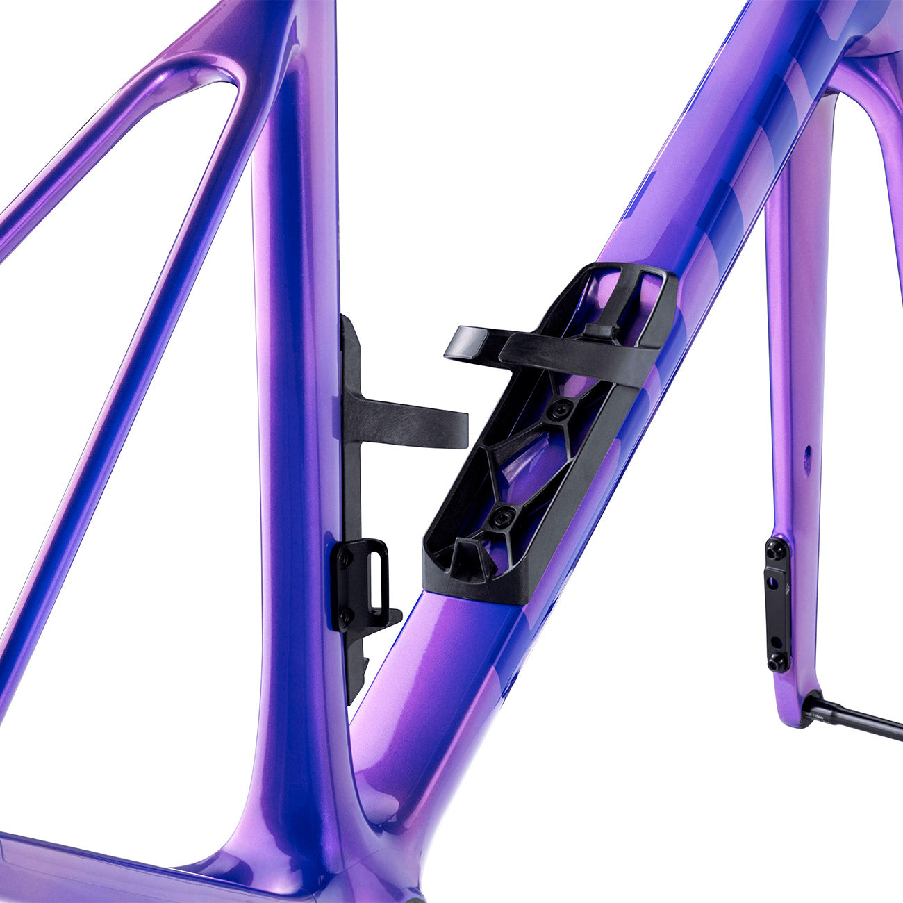 foto dettaglio porta borraccia aero in carbonio kit telaio bici