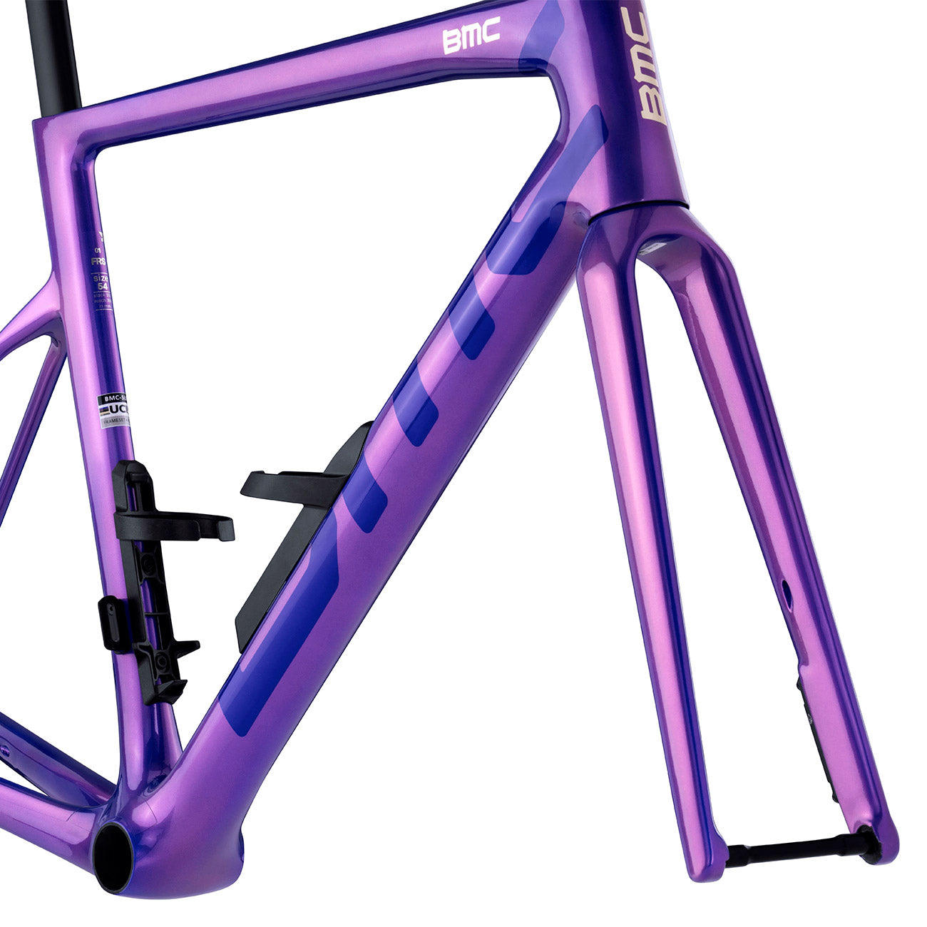 foto dettaglio forcella bici da corsa in carbonio