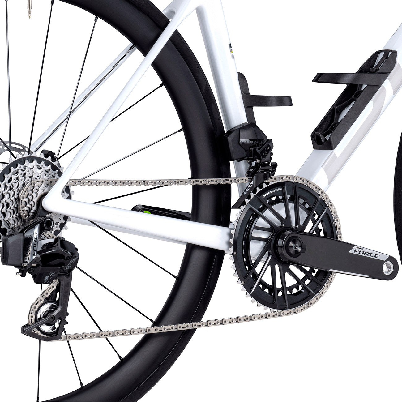 foto dettaglio trasmissione sram force axs 2x12v