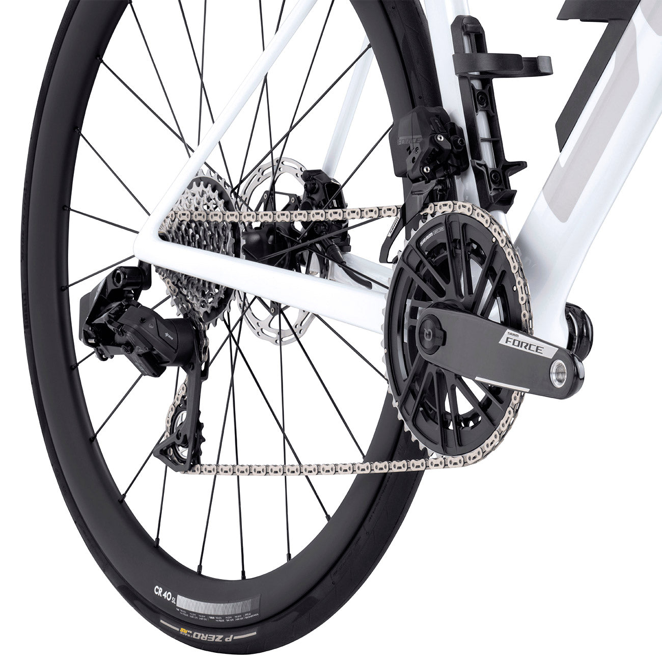 foto dettaglio trasmissione sram force axs 2x12v