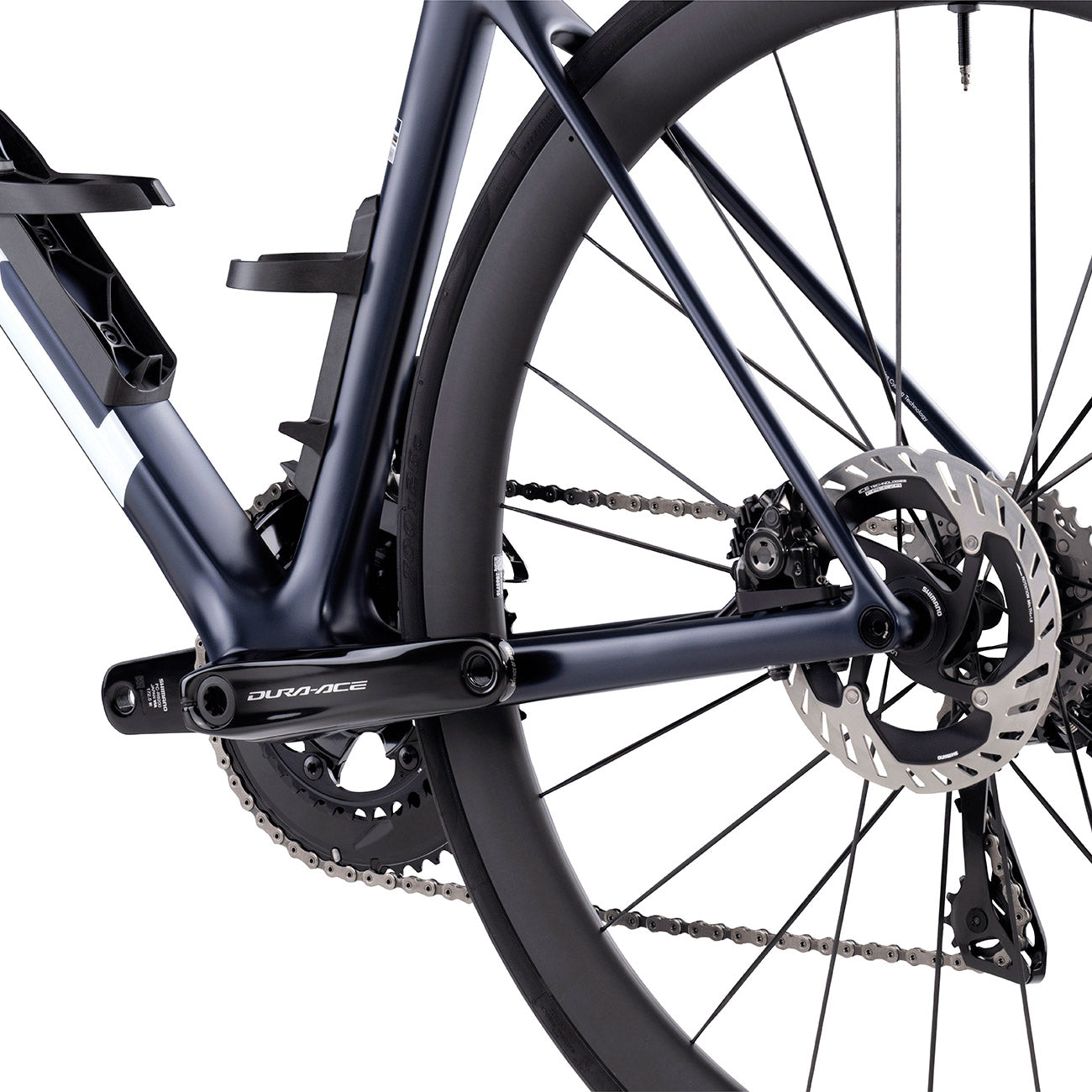 dettaglio carro posteriore bicicletta da corsa in carbonio