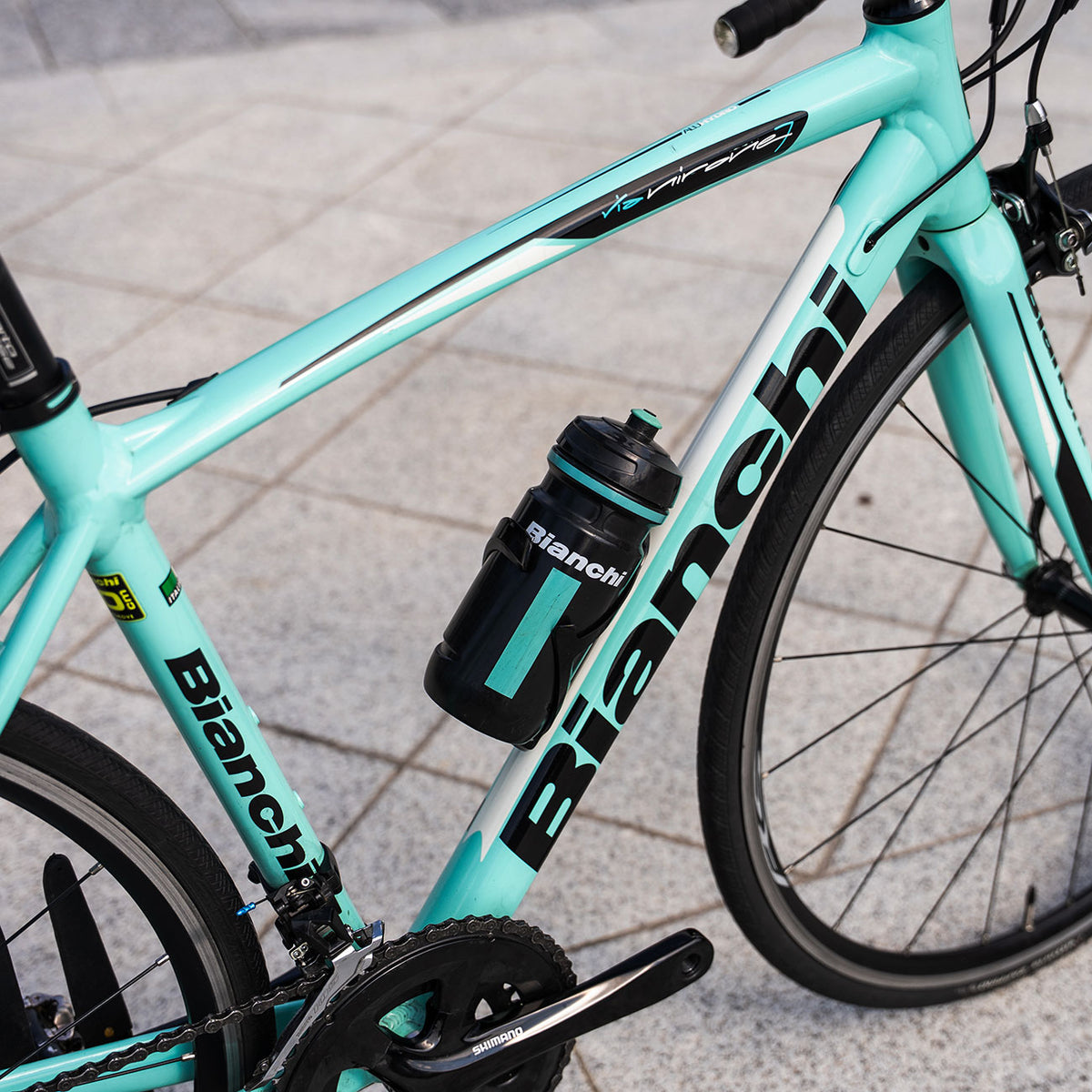 Bici Usata Bianchi Via Nirone 7 105 in alluminio foto dettaglio borraccia