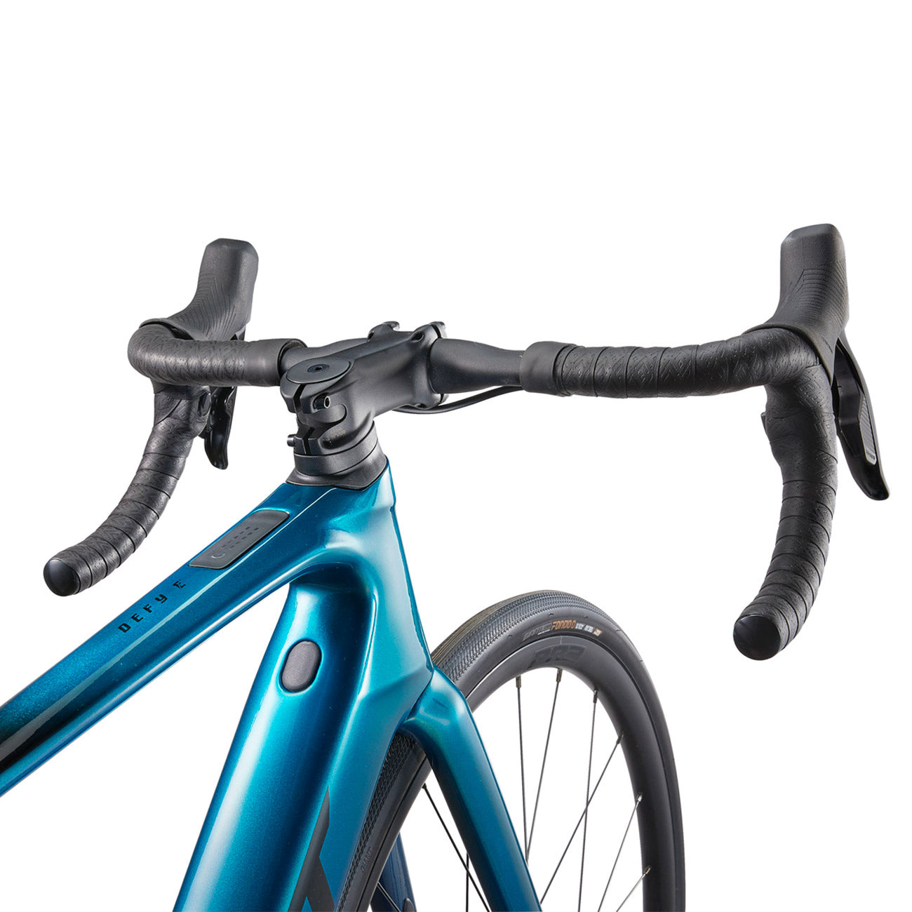 bicicletta da corsa elettrica dettaglio sterzo