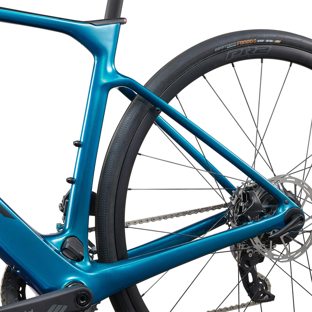 dettaglio carro posteriore in carbonio giant defy advanced elite