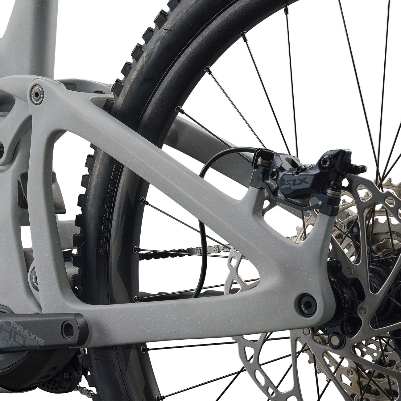 Foto dettaglio carro posteriore bicicletta e-mtb Giant Reign Advanced E+ 2