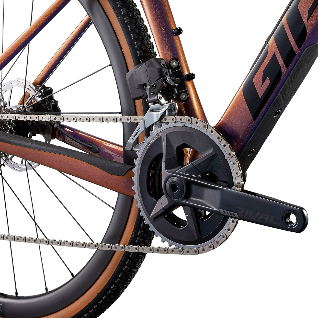 foto dettaglio bici trasmissione sram rival axs 2x12v
