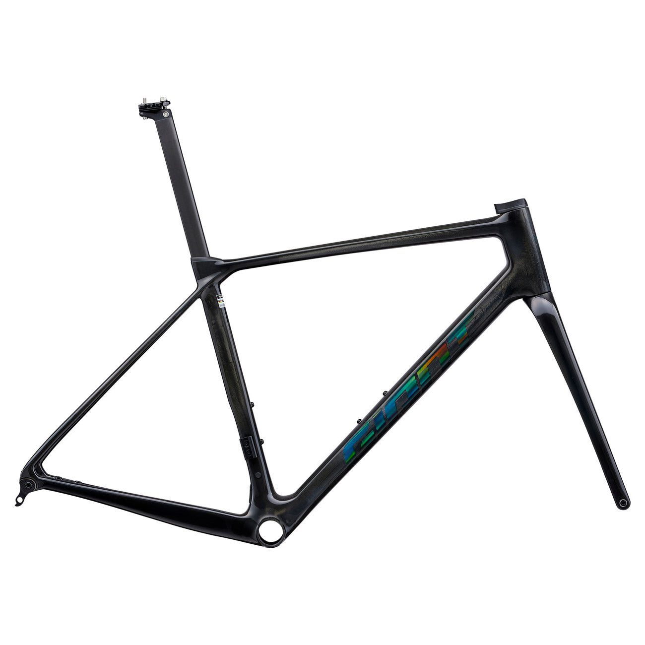 foto dettaglio telaio in carbonio bici giant tcr raw carbon