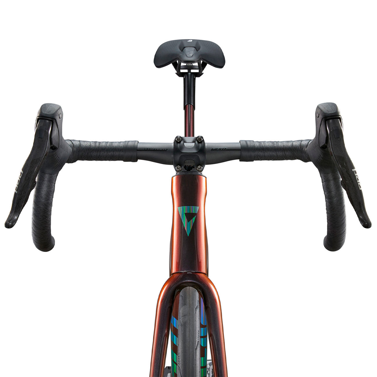 foto dettaglio sterzo bicicletta da strada in carbionio