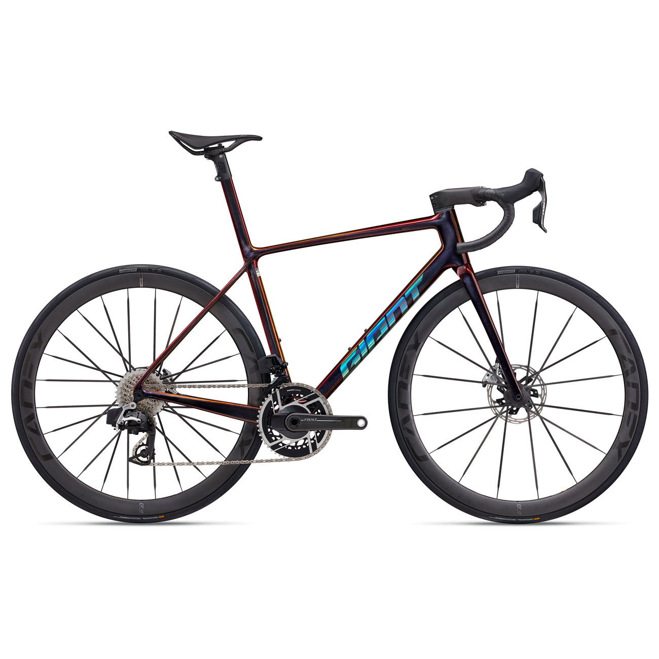 foto dettaglio bici da corsa in carbonio giant tcr advanced sl 0 2025 red