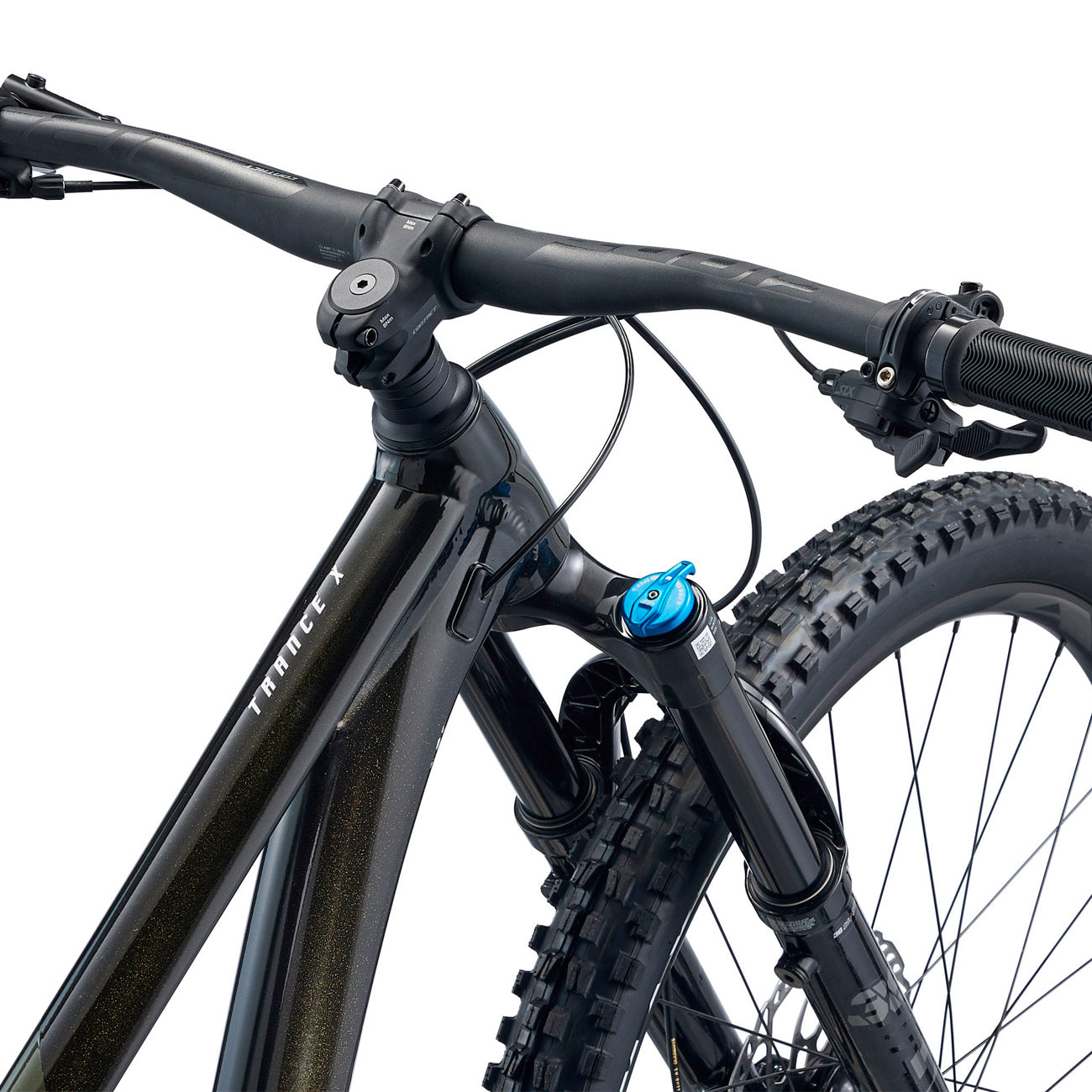 foto dettaglio sterzo bicicletta mtb giant trance x 29 1