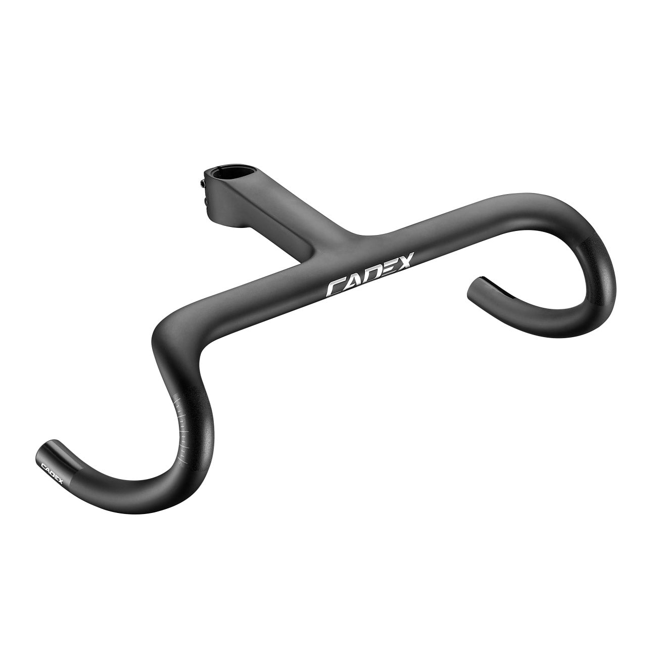 foto ravvicinata manubrio cadex race integrato in carbonio