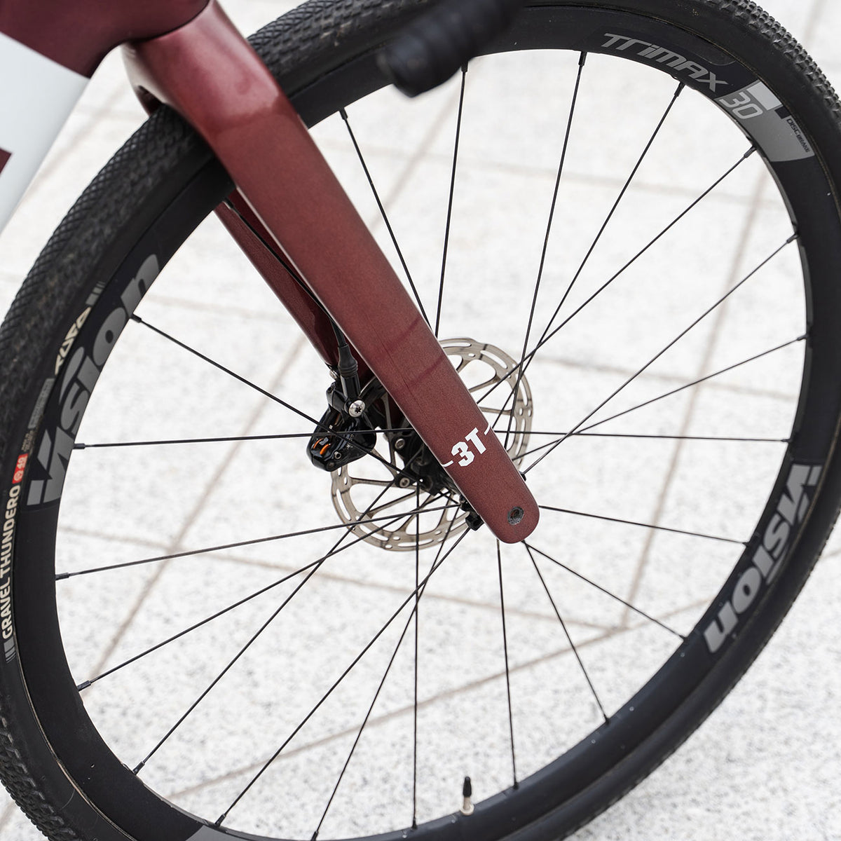 Bici Usata 3T Primo in carbonio taglia 50 dettaglio forcella alluminio