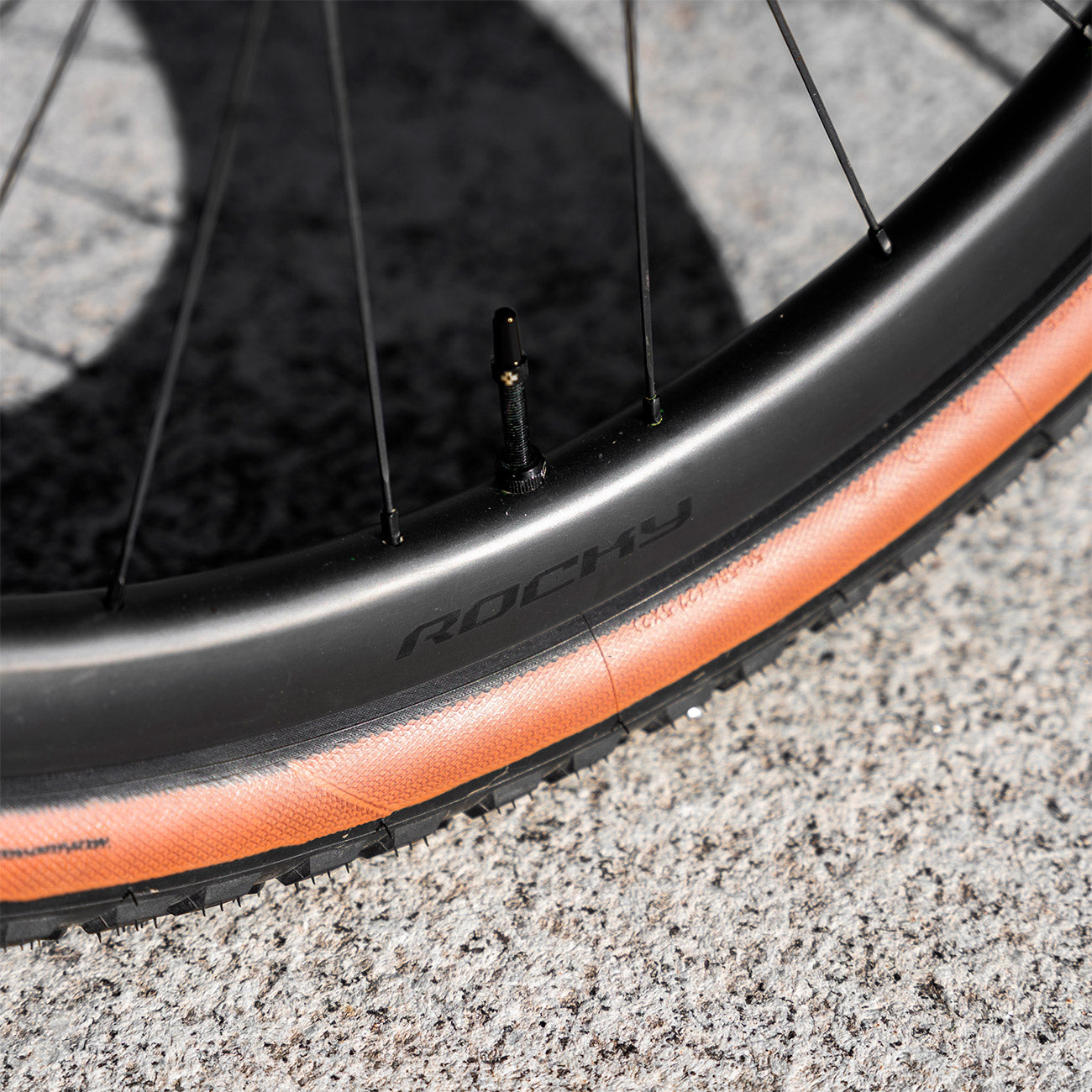 foto dettaglio cerchi in carbonio rocky 27.5"