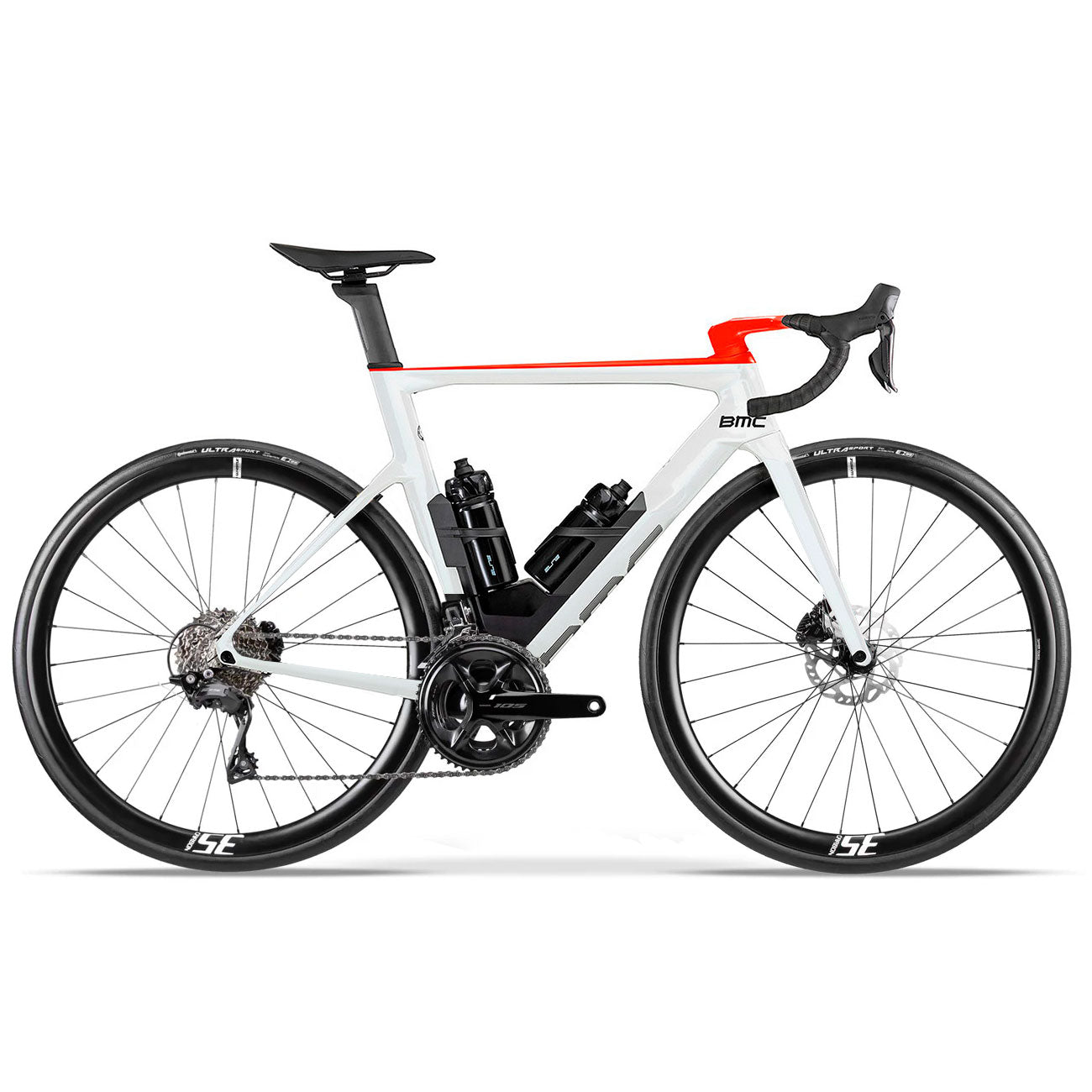 Foto laterale BMC Timemachine Road 01 Shimano 105 di2 aero white/Bianca