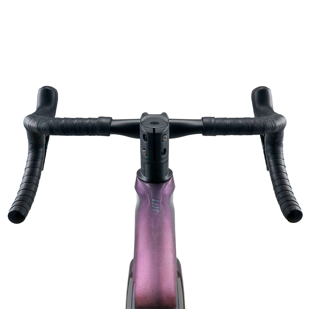 foto vista frontale sterzo bicicletta da corsa 