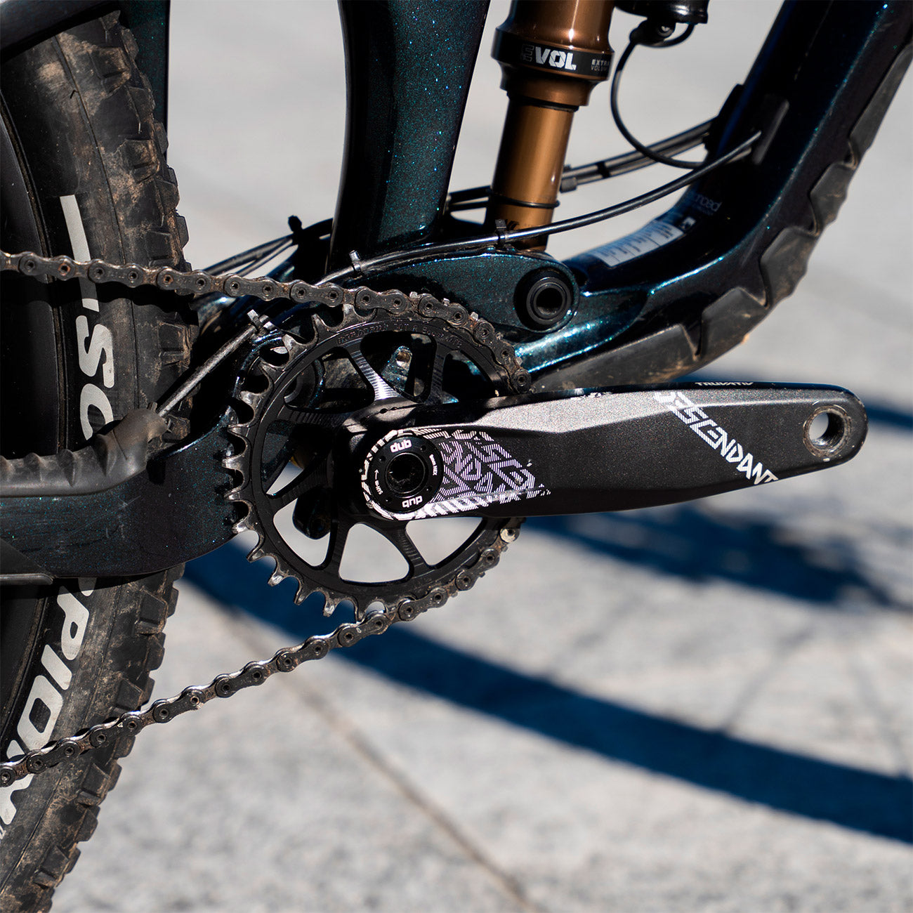 Foto dettaglio guarnitura bici Giant Trance X