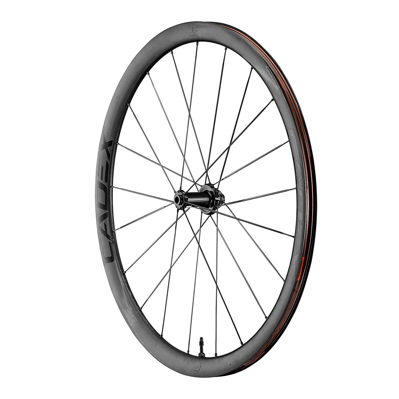 foto dettaglio ruota completa cadex 36 tubeless