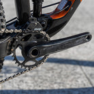 foto dettaglio guarnitura bicicletta mtb praxis cadet monocorona in alluminio